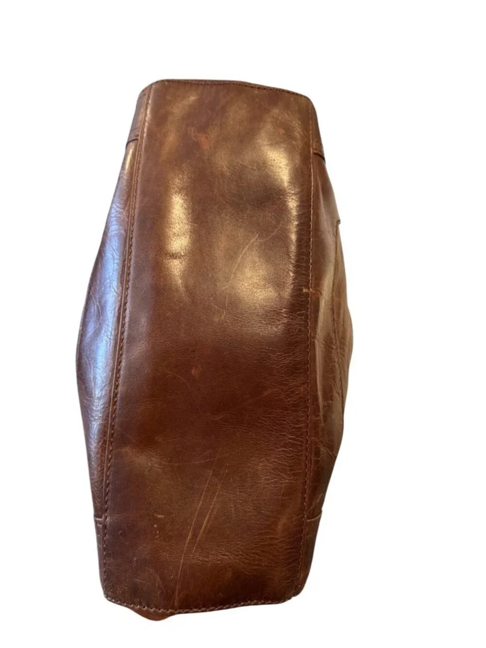 Frye Brown Leather Hobo Bag • Melissa Style • Distressed Buttery Soft • Slouchy - Picture 5 of 10